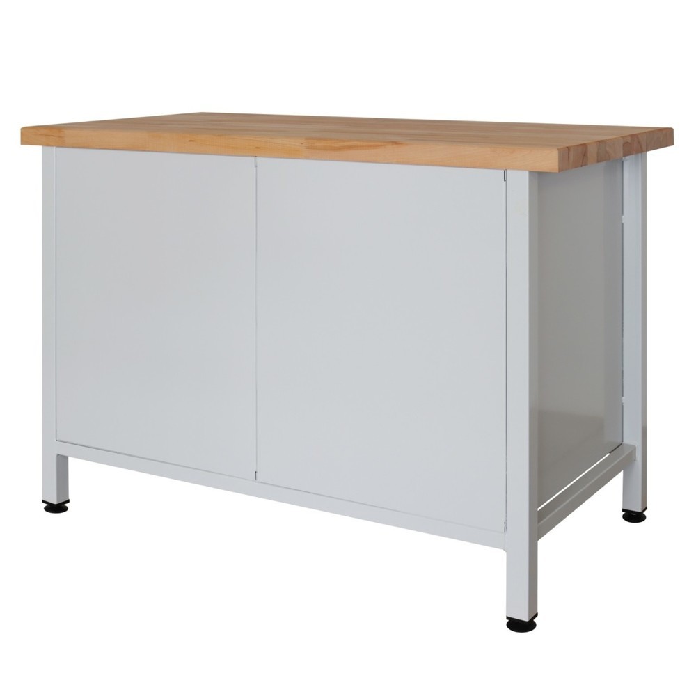 Zdjęcie produktu nr 2: Ława warsztatowa Steinbock® Premium, 2 x drzwi, udźwig 300 kg, wys. x szer. x gł. 840 x 1200 x 600 mm, RAL 7035/5012