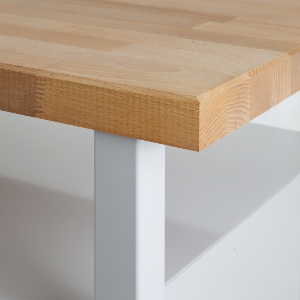 Zdjęcie produktu nr 5: Ława warsztatowa Steinbock® Premium, 1 x półka, 2 x drzwi, udźwig 300 kg, wys. x szer. x gł. 840 x 1200 x 600 mm, RAL 7035/5012