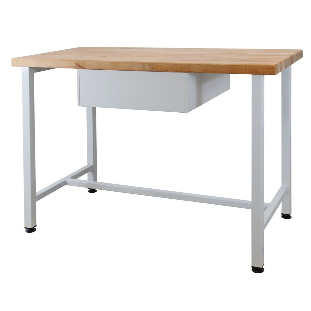 Zdjęcie produktu nr 3: Ława warsztatowa Steinbock® Premium, 1 x szuflada, udźwig 300 kg, wys. x szer. x gł. 840 x 1200 x 600 mm, RAL 7035/5012
