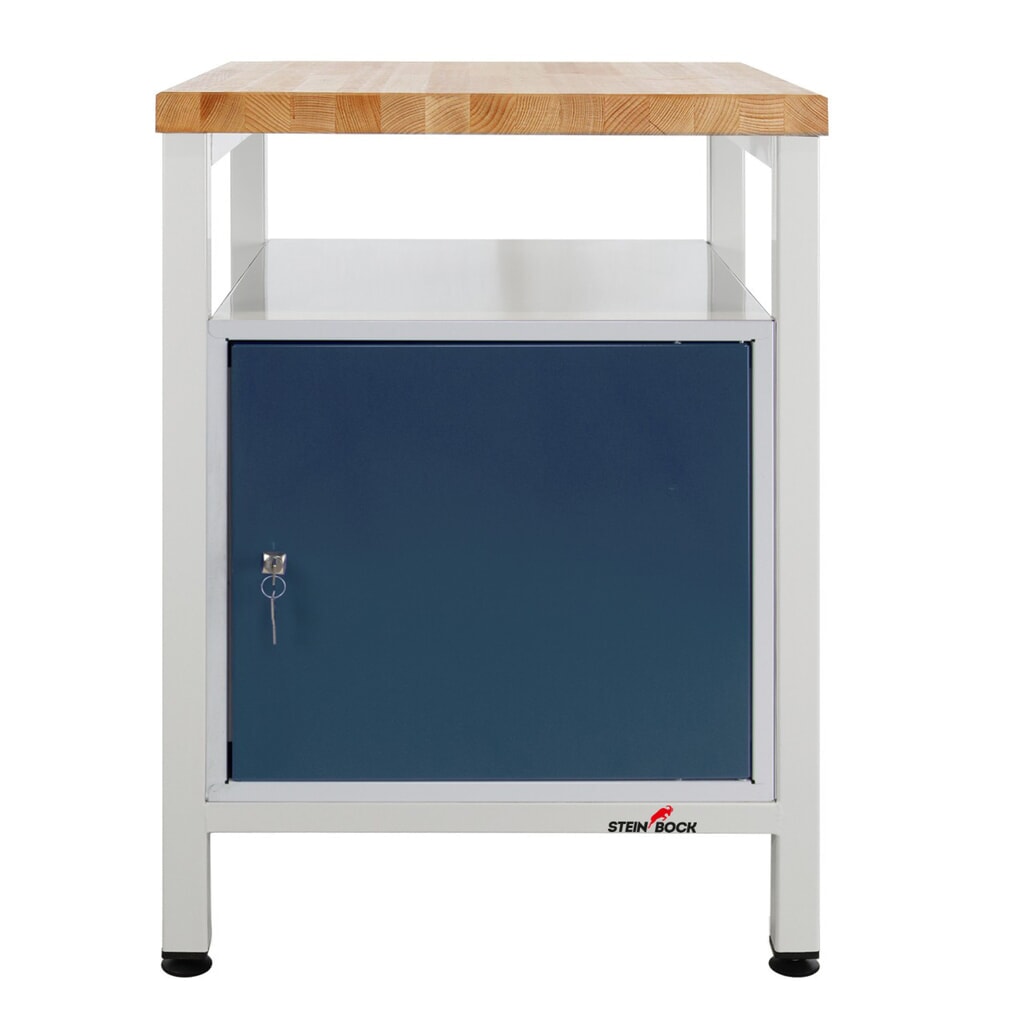 Ława warsztatowa Steinbock® Premium, 1 x półka, 1 x drzwi, udźwig 300 kg, wys. x szer. x gł. 840 x 600 x 600 mm, RAL 7035/7016 Zdjęcie produktu: Ława warsztatowa Steinbock® Premium, 1 x półka, 1 x drzwi, udźwig 300 kg, wys. x szer. x gł. 840 x 600 x 600 mm, RAL 7035/7016