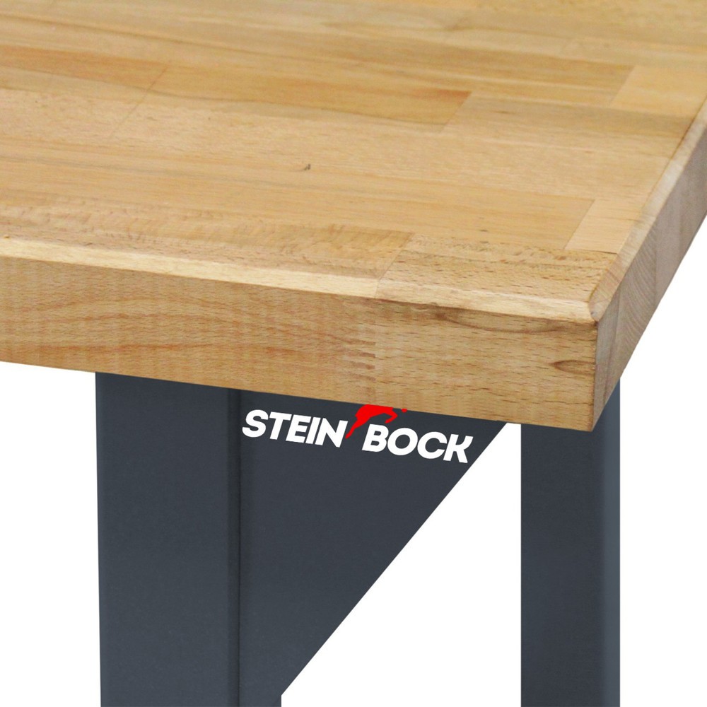 Zdjęcie produktu nr 3: Ława warsztatowa Steinbock® Pro, 3 x szuflada, 1 x półka, udźwig 500 kg, wys. x szer. x gł. 850 x 2000 x 750 mm, RAL 7016