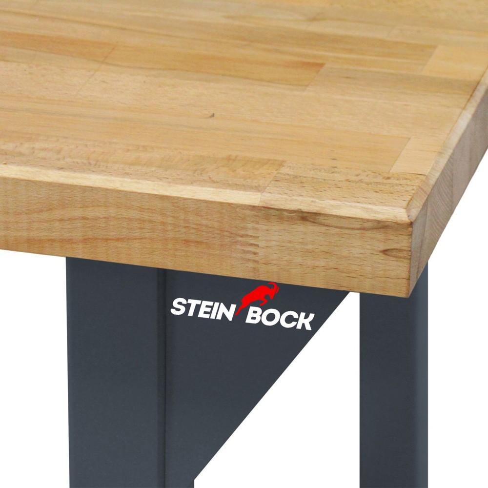 Zdjęcie produktu nr 3: Ława warsztatowa Steinbock® Pro, 4 x szuflada, 1 x półka, udźwig 500 kg, wys. x szer. x gł. 850 x 1500 x 750 mm, RAL 7016