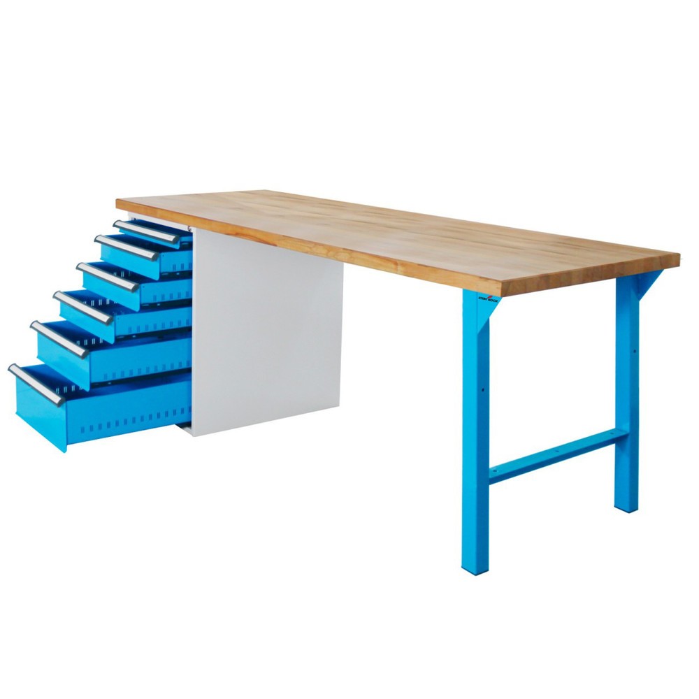 Zdjęcie produktu nr 3: Ława warsztatowa Steinbock® Pro, 6 x szuflada, udźwig 500 kg, wys. x szer. x gł. 850 x 2000 x 750 mm, RAL 5012
