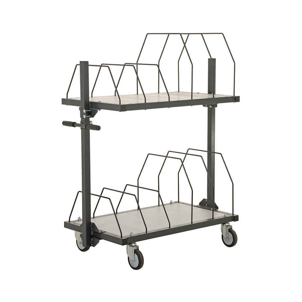 Zdjęcie produktu nr 2: Magazynek kartonów z pałąkiem do pchania, 2 poziomy, wys. x szer. x głęb. 1260 x 1 600 x 600 mm