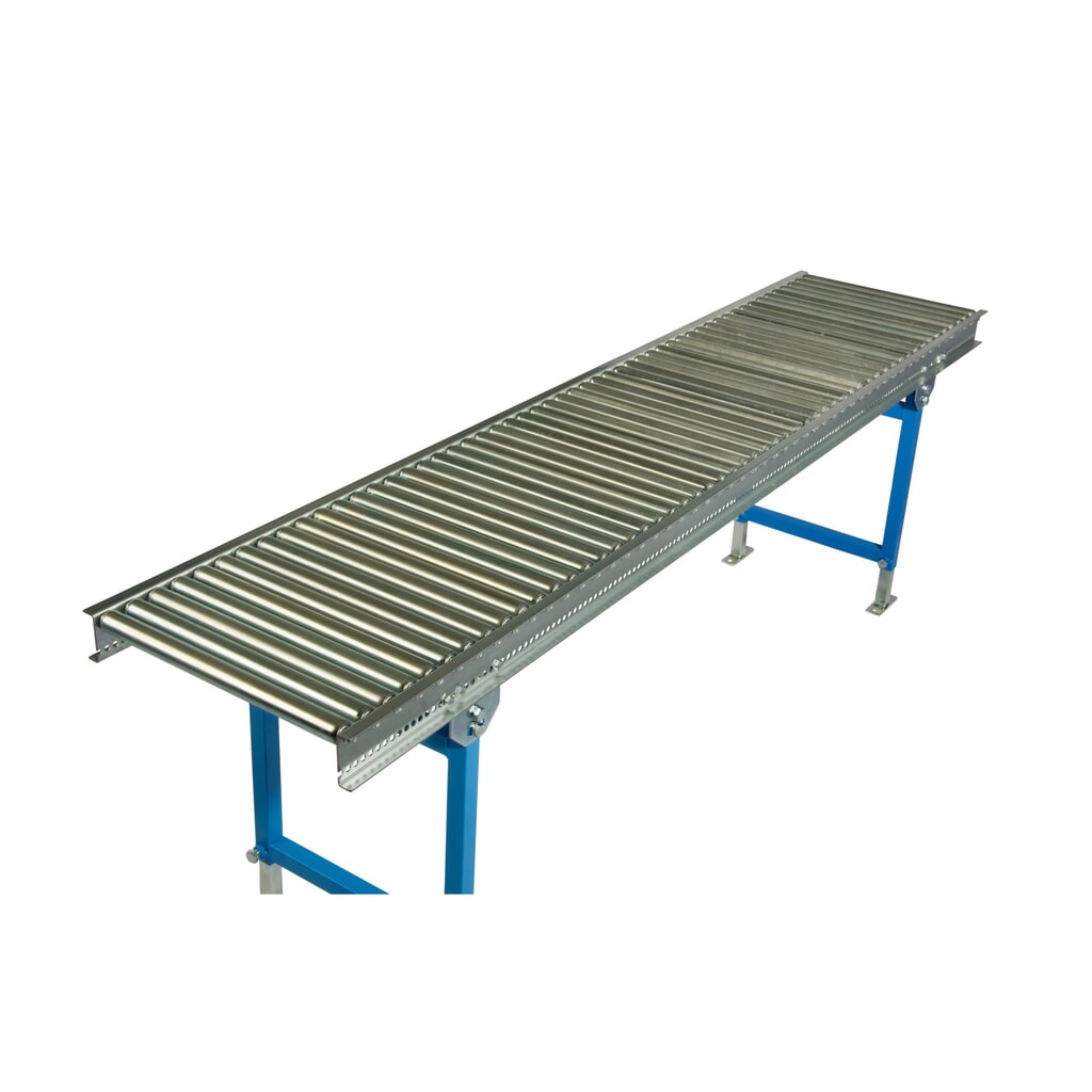 BLUME mały przenośnik rolkowy, rolki z rurek stalowych Ø 30 mm, oś gwintowana, dł. x szer. 3000 x 600 mm Zdjęcie produktu nr 2: BLUME mały przenośnik rolkowy, rolki z rurek stalowych Ø 30 mm, oś gwintowana, dł. x szer. 3000 x 600 mm