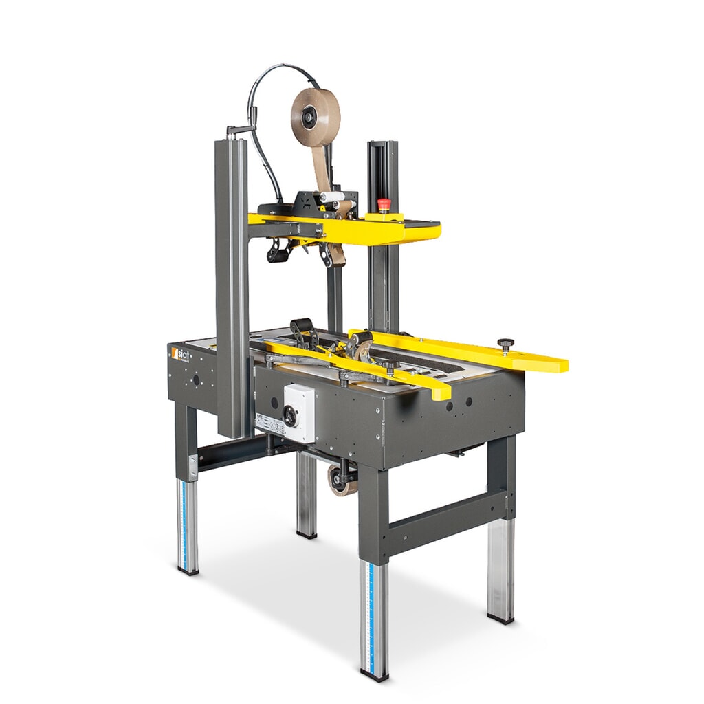 SIAT maszyna do zamykania kartonów Basic, wysokość robocza 485–825 mm Zdjęcie produktu: SIAT maszyna do zamykania kartonów Basic, wysokość robocza 485–825 mm