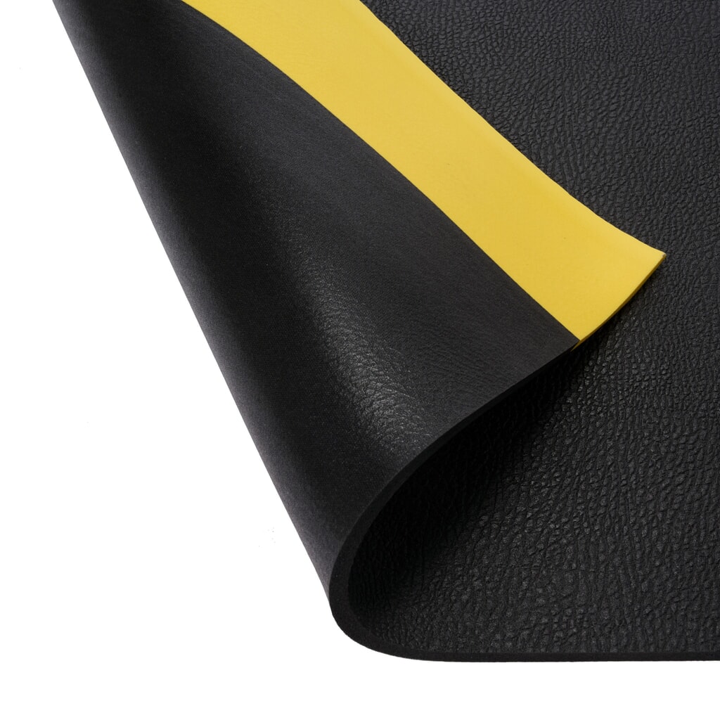 Mata przeciwzmęczeniowa HEMMDAL ErgoSoft Classic, teksturowana, 1-warstwowa, szer. x dł. 600 x 600 mm, kolor czarny/żółty Zdjęcie produktu nr 2: Mata przeciwzmęczeniowa HEMMDAL ErgoSoft Classic, teksturowana, 1-warstwowa, szer. x dł. 600 x 600 mm, kolor czarny/żółty