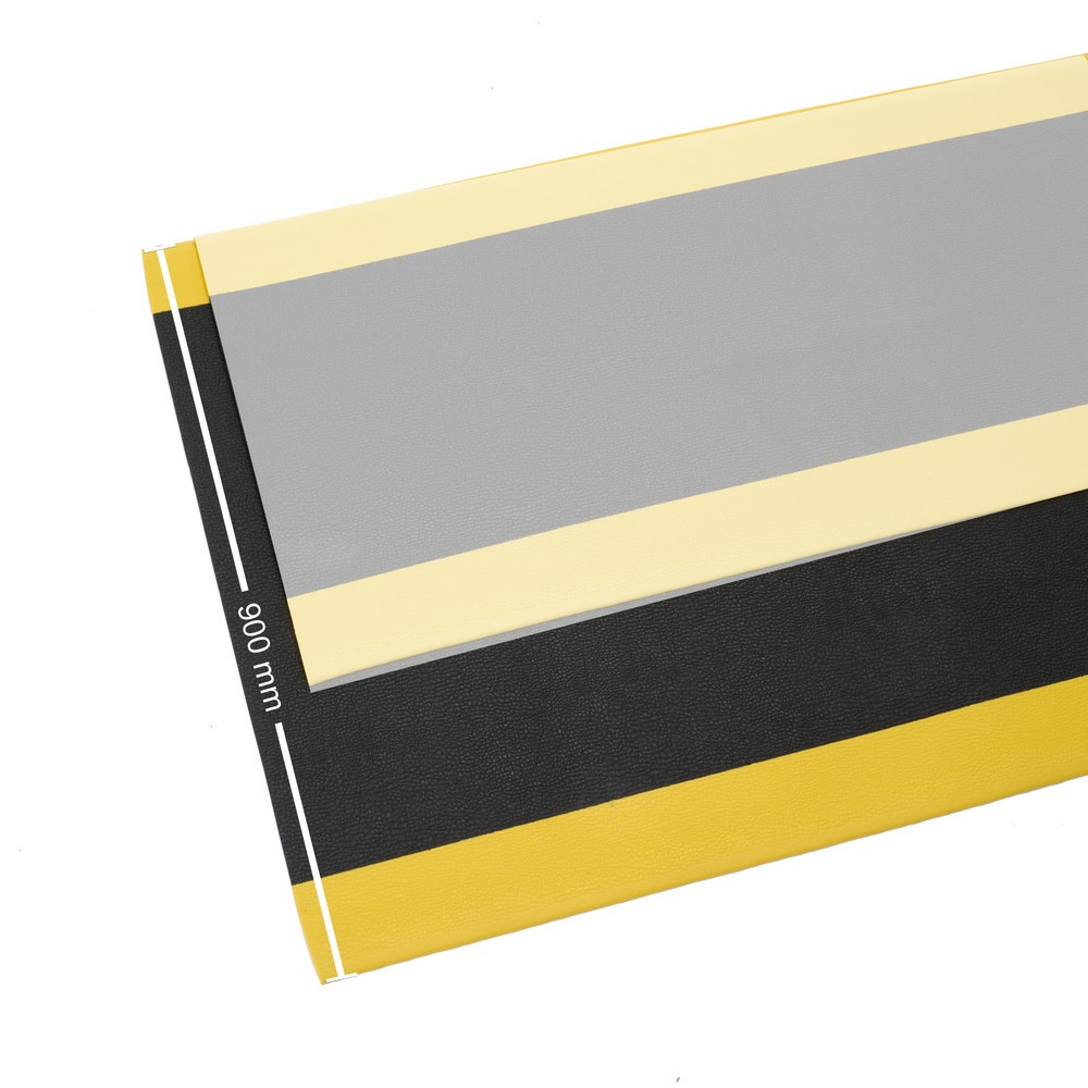 Zdjęcie produktu nr 8: Mata przeciwzmęczeniowa HEMMDAL ErgoSoft Classic, teksturowana, 1-warstwowa, szer. x dł. 900 mm x 18 m, kolor czarny/żółty