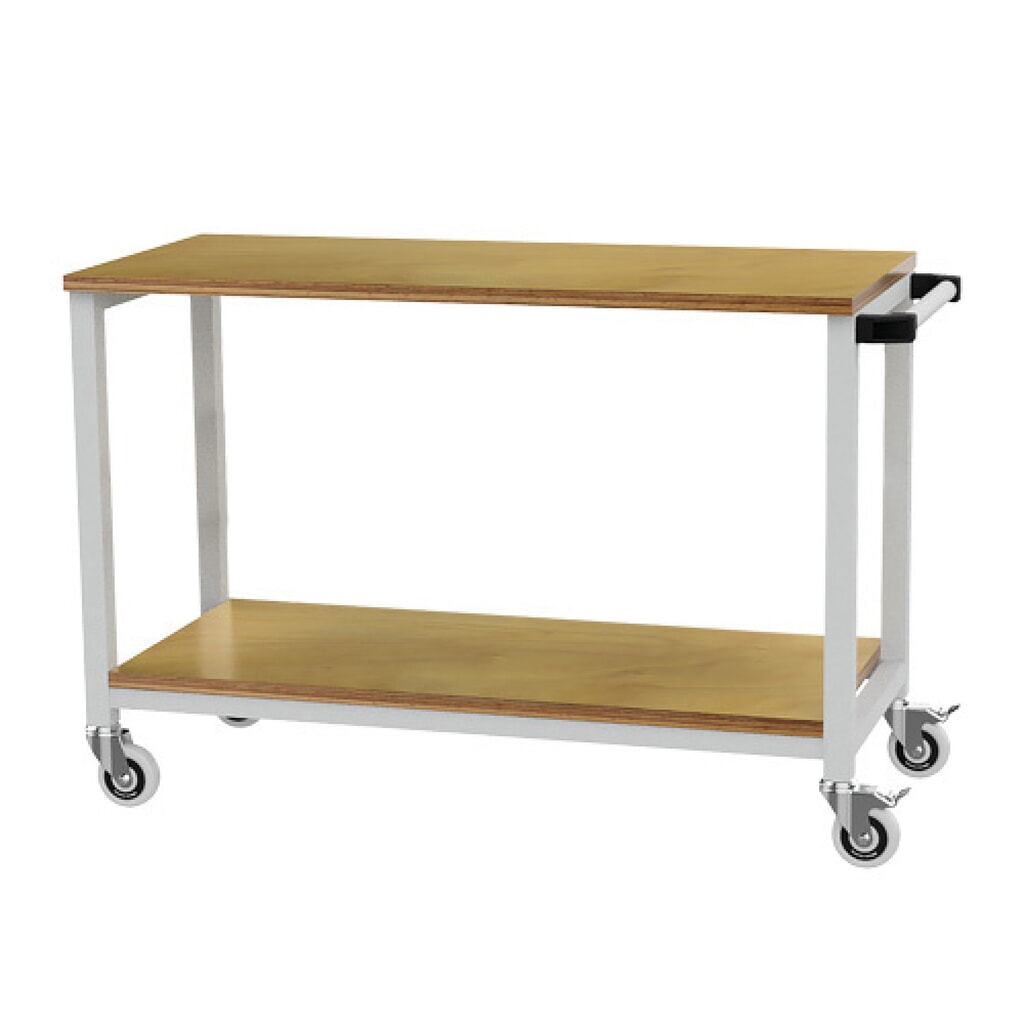 Mobilna ława warsztatowa Bedrunka+Hirth R 18-16, wys. x szer. x gł. 880 x 1200 x 540 mm, kolor jasnoszary, 1 x półka Zdjęcie produktu: Mobilna ława warsztatowa Bedrunka+Hirth R 18-16, wys. x szer. x gł. 880 x 1200 x 540 mm, kolor jasnoszary, 1 x półka