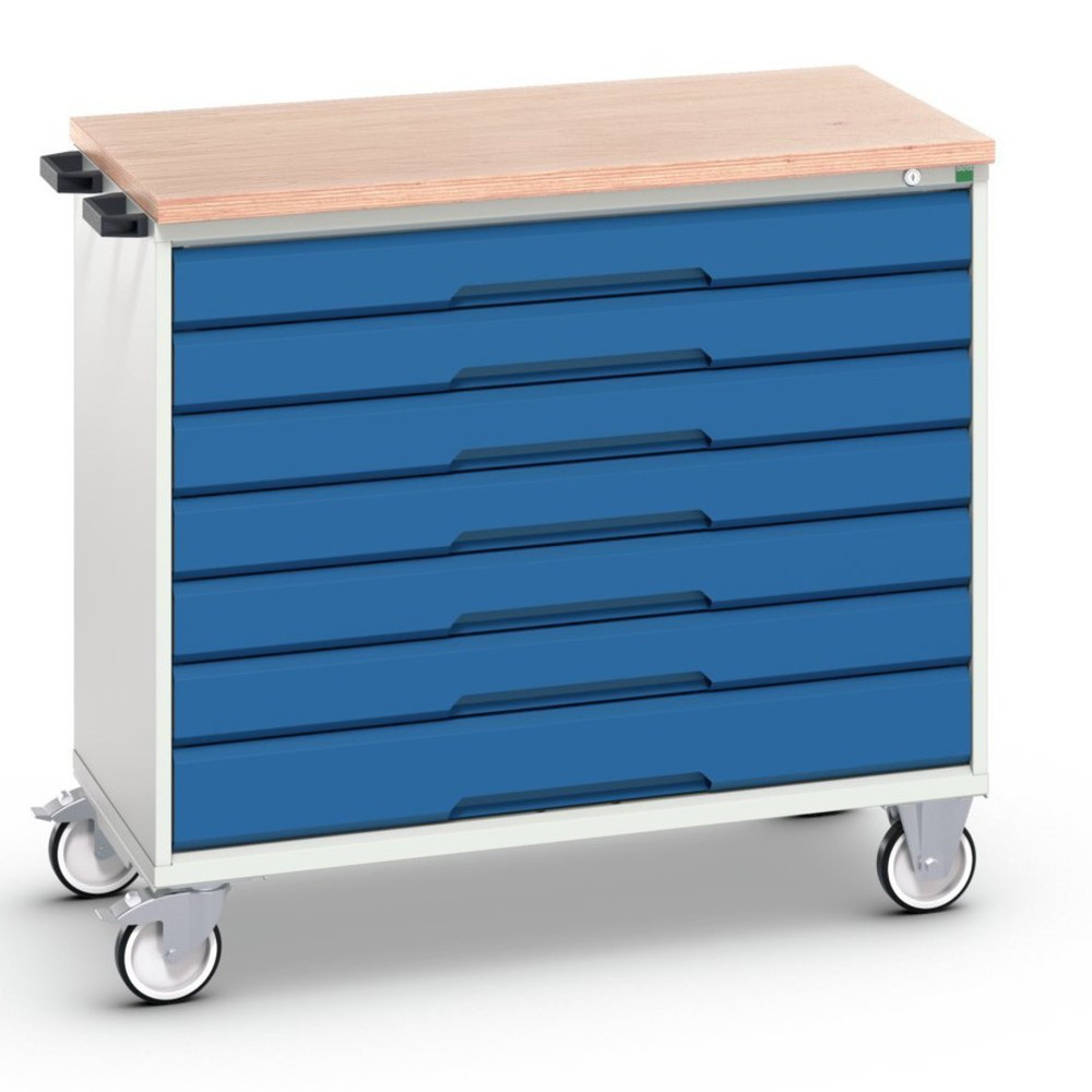 Obraz produktu: Mobilna szafa bott verso z 7 szufladami oraz półką multipleks, szer. x gł. x wys.: 1 050 x 600 x 980 mm