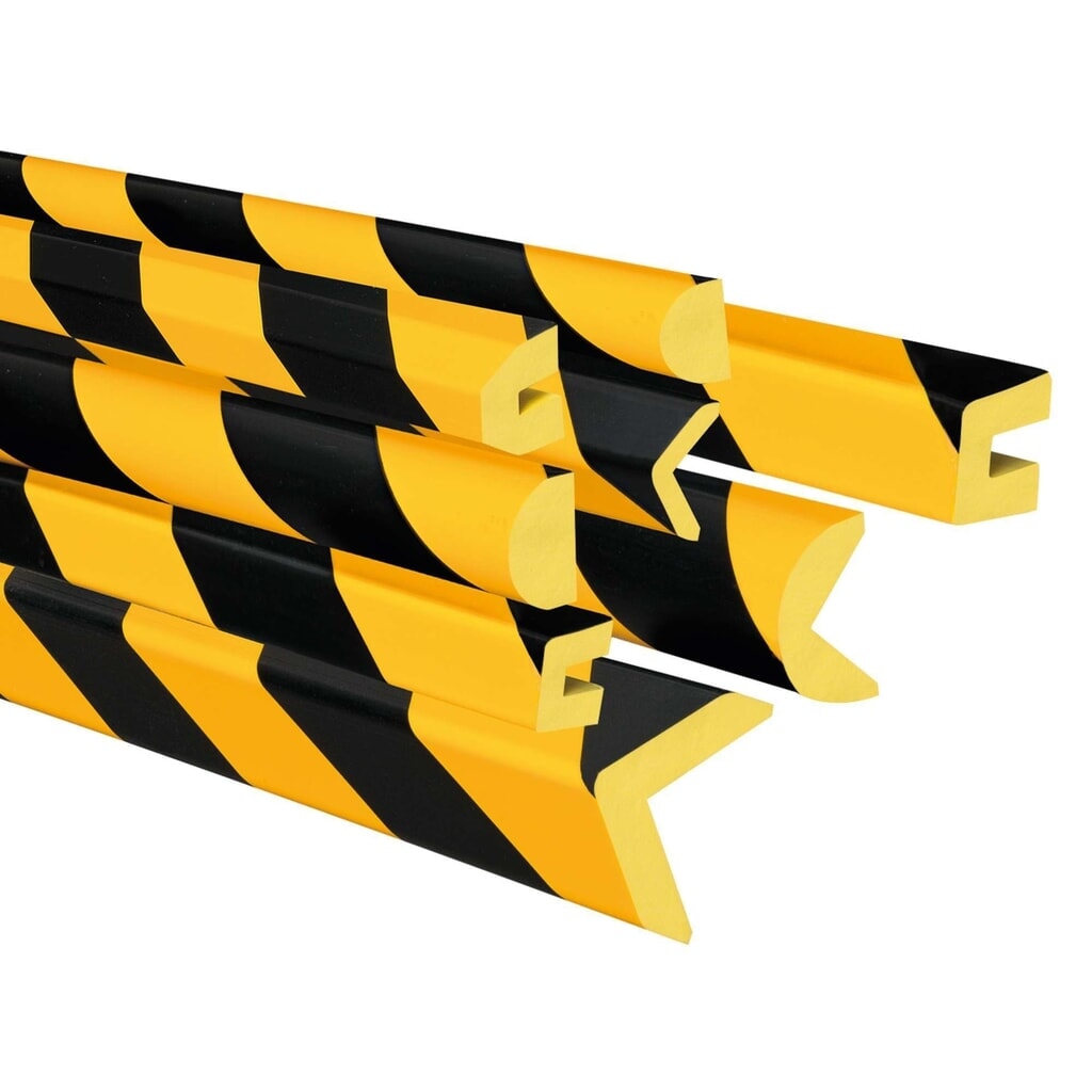 Zdjęcie produktu nr 3: Ochrona przed uderzeniami do krawędzi MORAVIA, kształt trapezu, do nasadzania, wys. x szer. 36 x 40 mm, długość 1 m