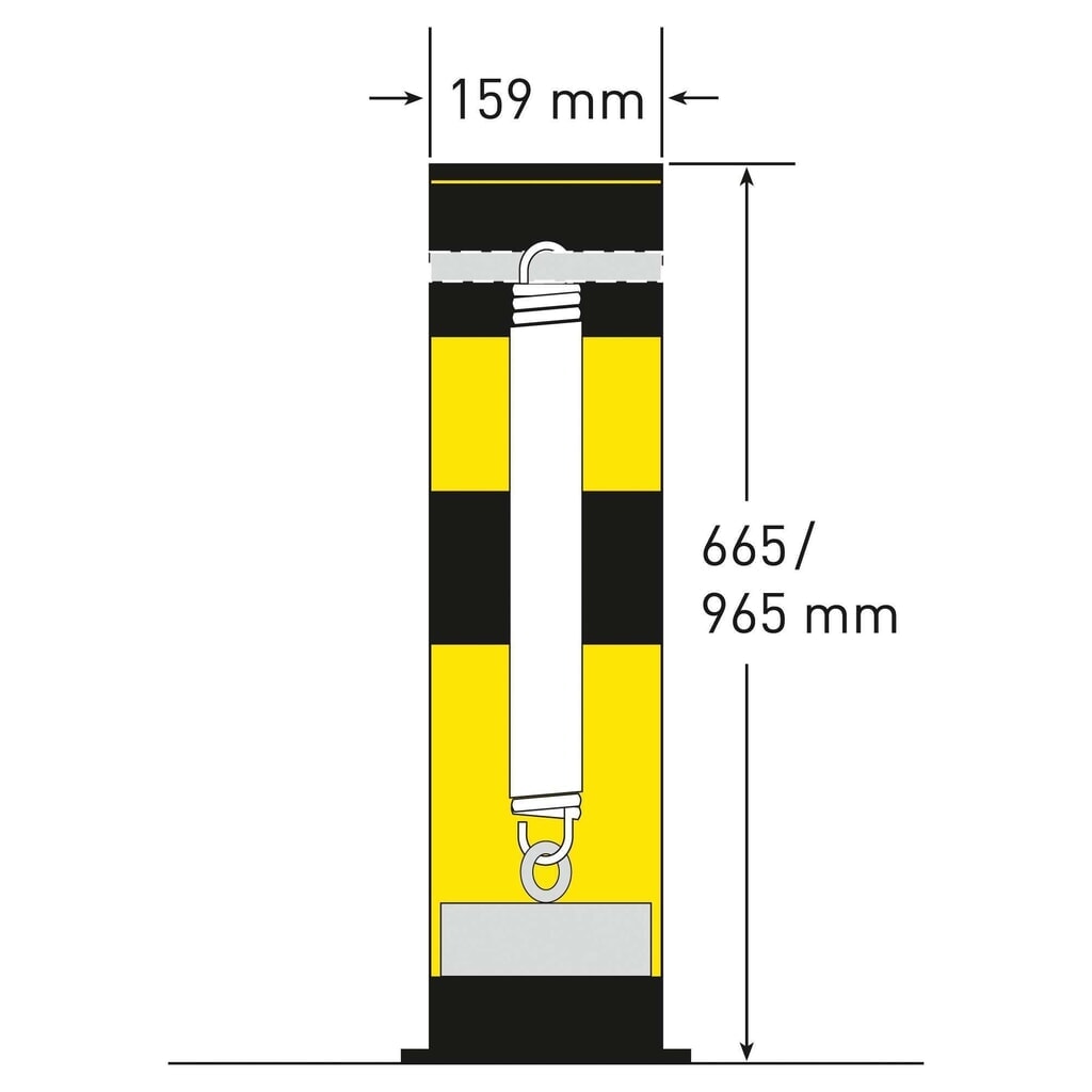 Wychylny pachołek przeciwuderzeniowy MORAVIA Swing, do zastosowania na zewnątrz, wys. x Ø 655 x 159 mm Zdjęcie produktu nr 5: Wychylny pachołek przeciwuderzeniowy MORAVIA Swing, do zastosowania na zewnątrz, wys. x Ø 655 x 159 mm