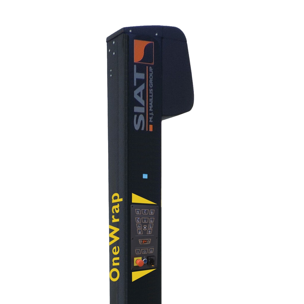Zdjęcie produktu nr 3: Owijarka palet SIAT PS OneWrap 'M', prosty hamulec mechaniczny z dźwignią szybkiego zwalniania, platforma obrotowa Ø 1500 mm, wysokość owijania 2,100 mm