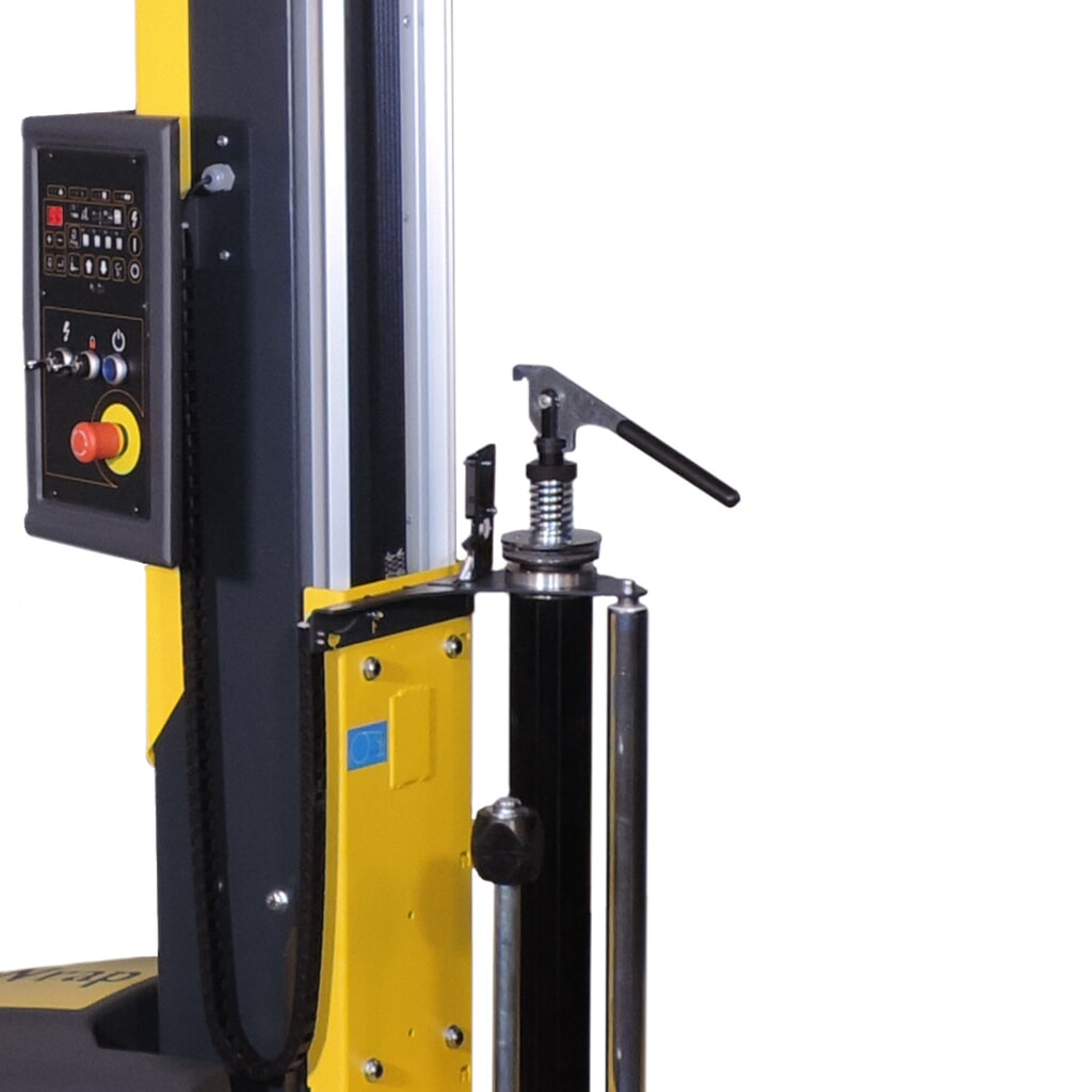 Zdjęcie produktu nr 4: Owijarka palet SIAT PS OneWrap 'M', prosty hamulec mechaniczny z dźwignią szybkiego zwalniania, platforma obrotowa Ø 1500 mm, wysokość owijania 2,100 mm