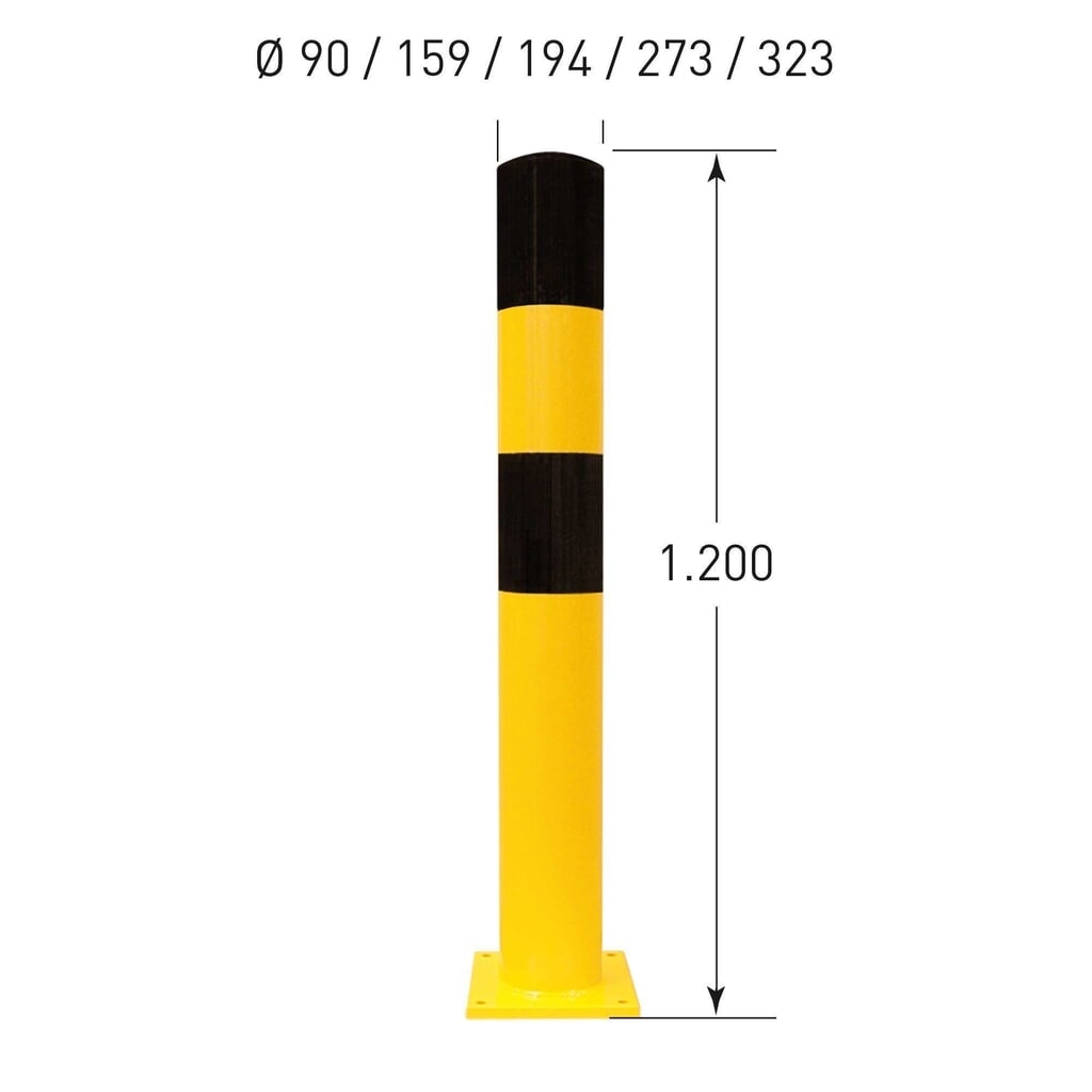 Pachołek przeciwuderzeniowy MORAVIA, do wkręcania, przeznaczony do zastosowania na zewnątrz, wysokość 1200 mm, Ø 273 mm Zdjęcie produktu nr 4: Pachołek przeciwuderzeniowy MORAVIA, do wkręcania, przeznaczony do zastosowania na zewnątrz, wysokość 1200 mm, Ø 273 mm