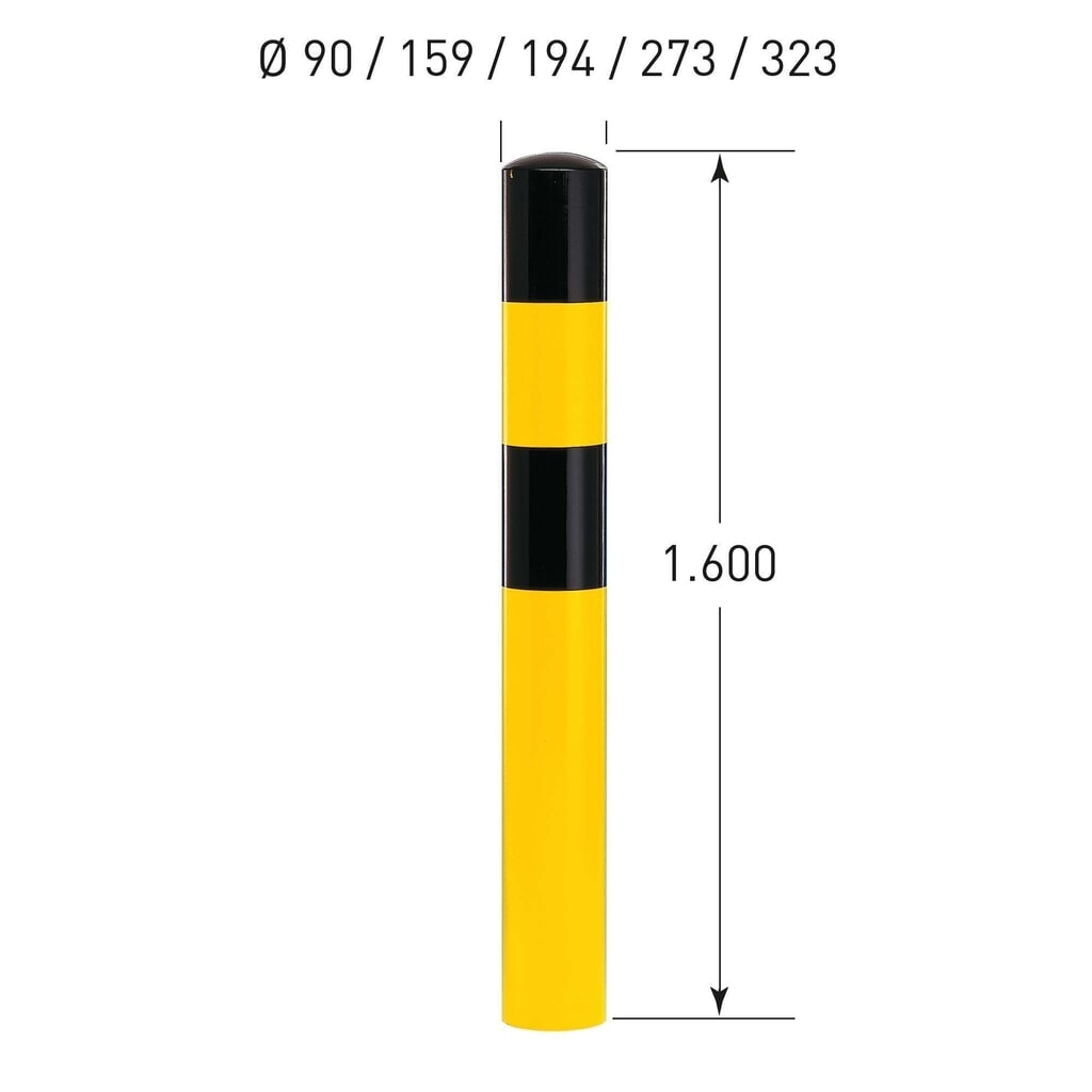 Pachołek przeciwuderzeniowy MORAVIA, do osadzenia w betonie, przeznaczony do zastosowania na zewnątrz, wysokość 1600 mm, Ø 273 mm Zdjęcie produktu nr 5: Pachołek przeciwuderzeniowy MORAVIA, do osadzenia w betonie, przeznaczony do zastosowania na zewnątrz, wysokość 1600 mm, Ø 273 mm
