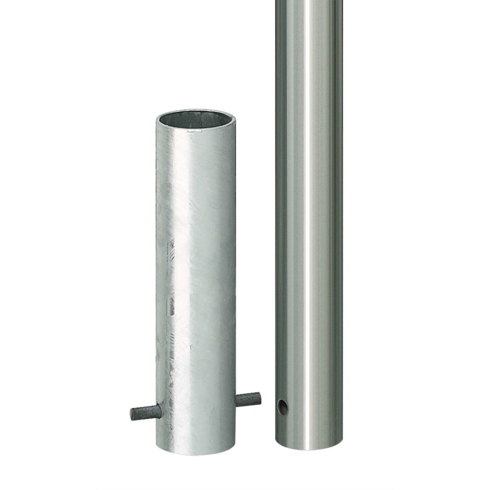 Obraz produktu: Pachołek ze stali szlachetnej MORAVIA MILANO, do osadzenia w betonie, wys. x Ø 925 (+260) x 60 mm