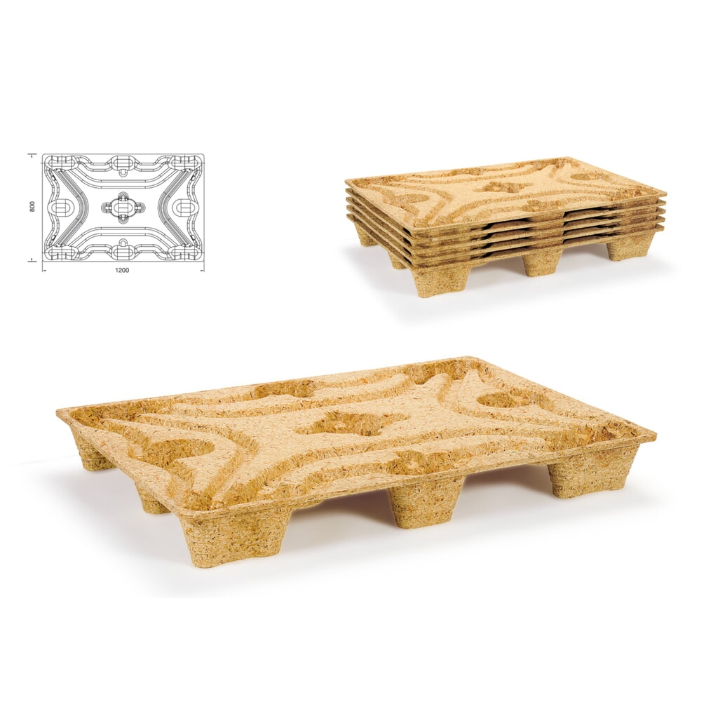 Paleta do drewna sprężonego, format Euro, dł. 800 x 1200 mm, dyn. tk 900 kg, 9 stóp Zdjęcie produktu nr 2: Paleta do drewna sprężonego, format Euro, dł. 800 x 1200 mm, dyn. tk 900 kg, 9 stóp