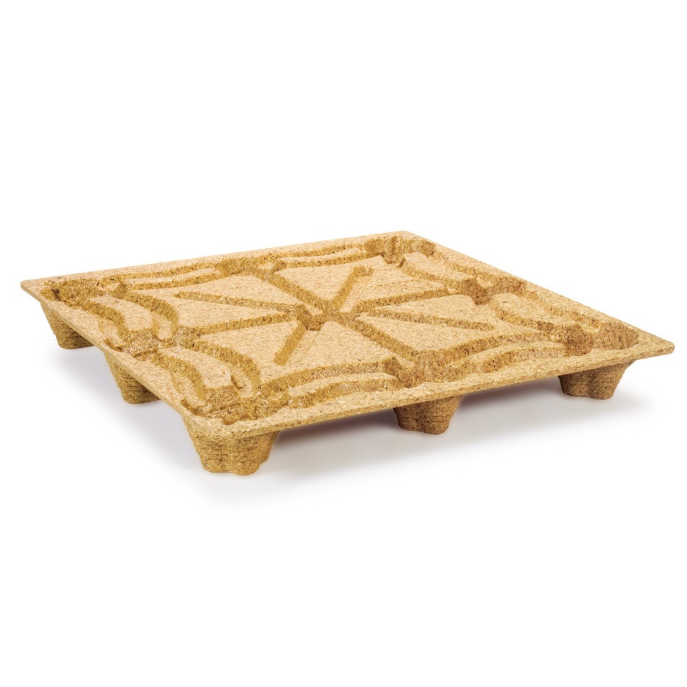 Zdjęcie produktu nr 1: Paleta do drewna prasowanego, format pojemnika, 1140 x 1,140 mm, dyn. nośność 1,250 kg, 9 stóp