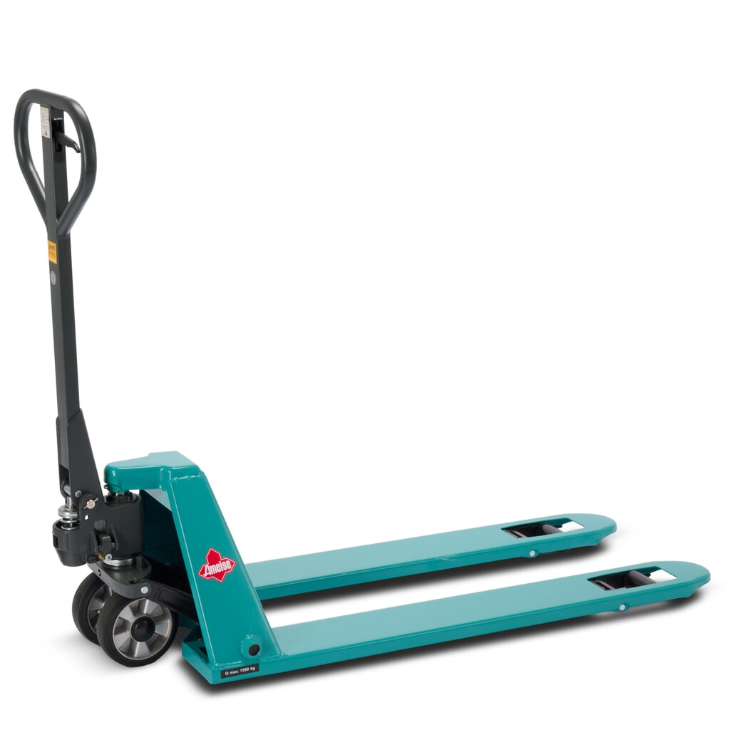 Płaski ręczny wózek paletowy Ameise® PTM 1.5 Low, udźwig 1500 kg, długość wideł 1150 mm, guma/poliuretan Zdjęcie produktu: Płaski ręczny wózek paletowy Ameise® PTM 1.5 Low, udźwig 1500 kg, długość wideł 1150 mm, guma/poliuretan