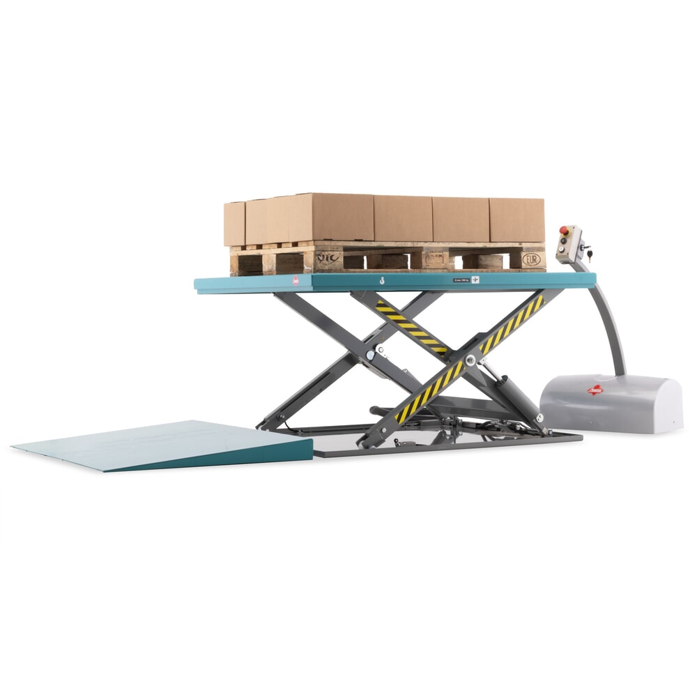 Zdjęcie produktu nr 2: Płaski stół podnośny nożycowy Ameise®, zamknięty, udźwig 1000 kg, wymiary blatu 1450 x 1140 mm