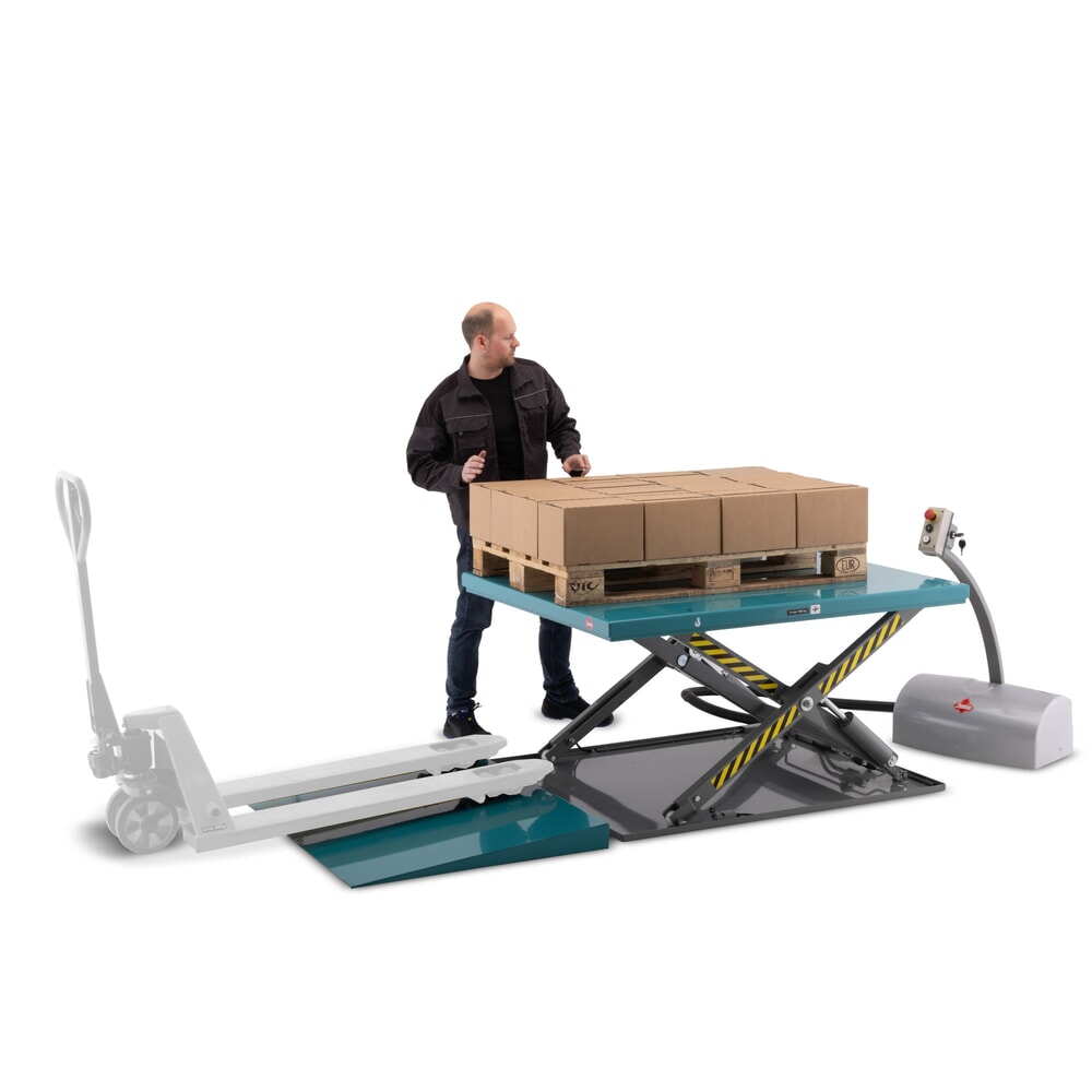 Zdjęcie produktu nr 4: Płaski stół podnośny nożycowy Ameise®, zamknięty, udźwig 1000 kg, wymiary blatu 1450 x 1140 mm