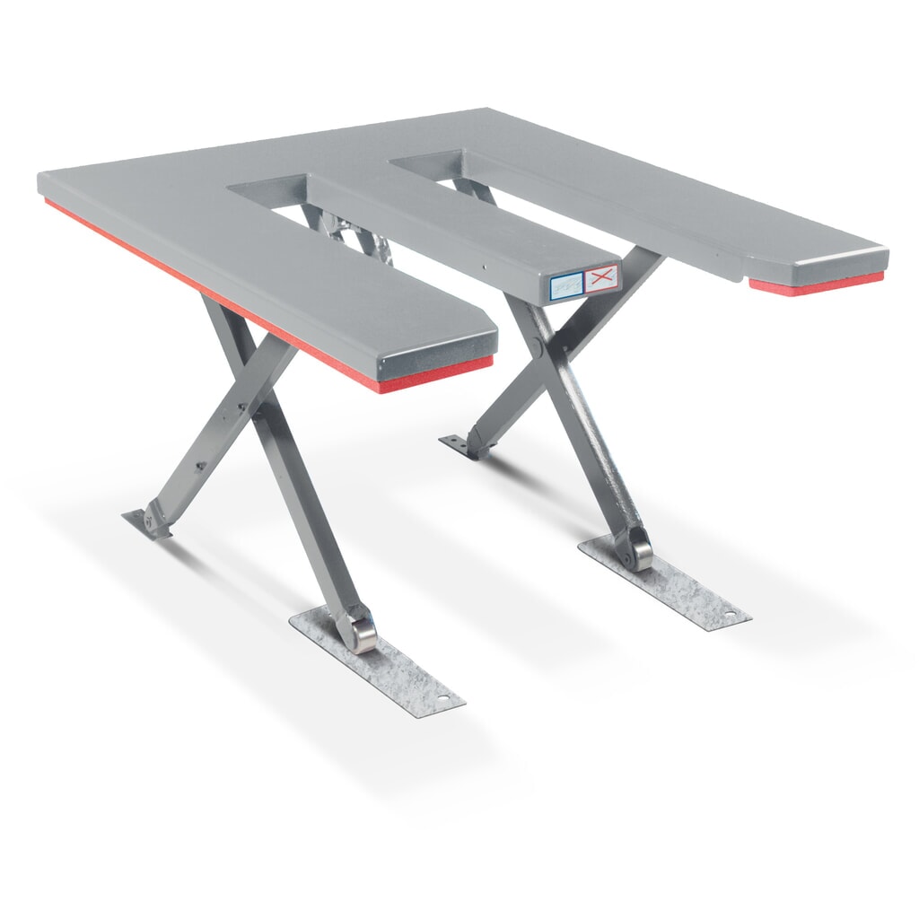 Zdjęcie produktu nr 3: Płaski stół podnośny nożycowy FLEXLIFT, kształt E, udźwig 600 kg, wymiary blatu 1350 x 1150 mm, 230 V