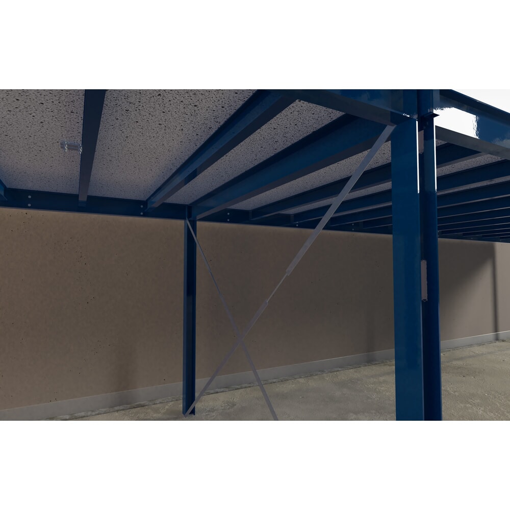 Zdjęcie produktu nr 8: Platforma schodowa dla systemu modułowego platformy magazynowej, wyjście na prawo, niebieski gencjanowy