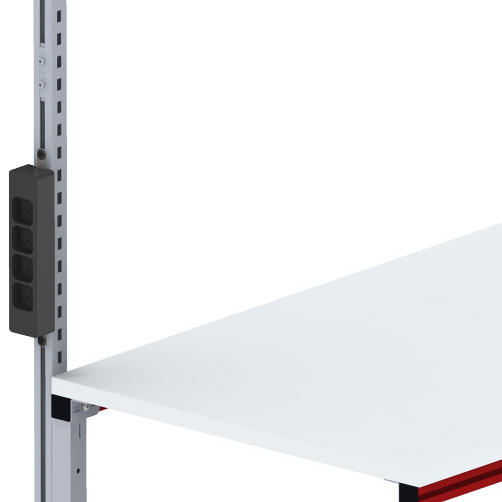 Rocholz 4-gniazdowe gniazdo wtykowe do stołów do pakowania SYSTEM FLEX, czarne Zdjęcie produktu: Rocholz 4-gniazdowe gniazdo wtykowe do stołów do pakowania SYSTEM FLEX, czarne
