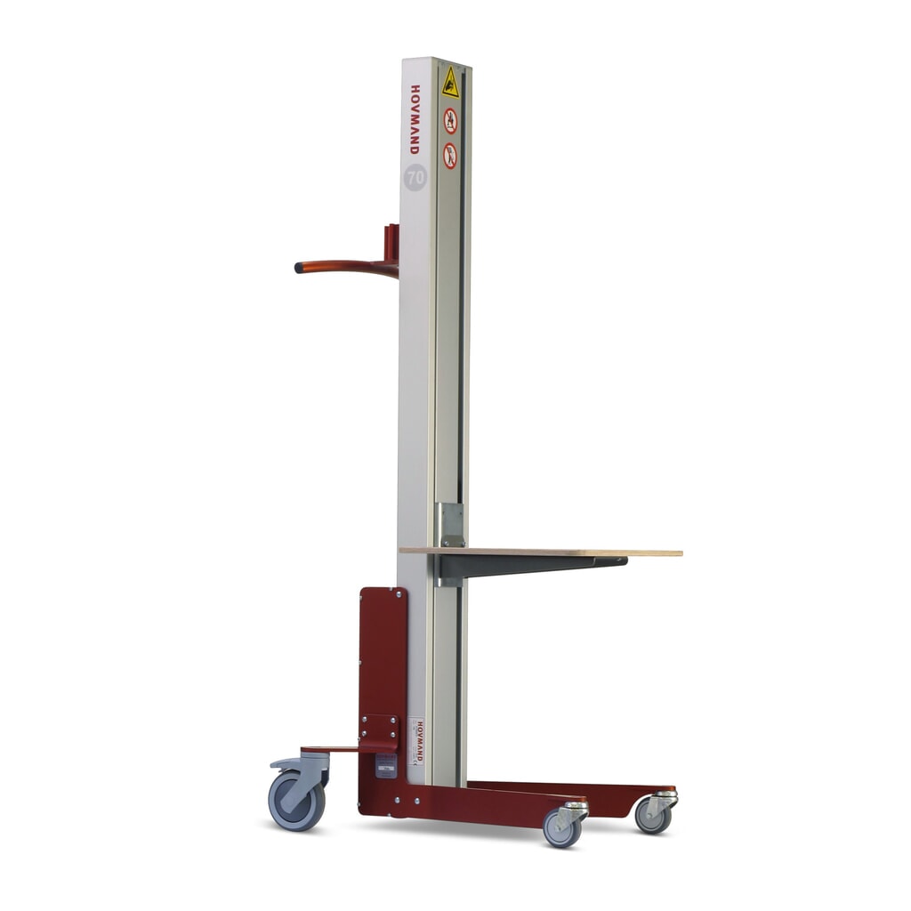 Podnośnik HOVMAND z platformą z tworzywa sztucznego, zakres podnoszenia 140-1351 mm, udźwig 70 kg Zdjęcie produktu nr 1: Podnośnik HOVMAND z platformą z tworzywa sztucznego, zakres podnoszenia 140-1351 mm, udźwig 70 kg