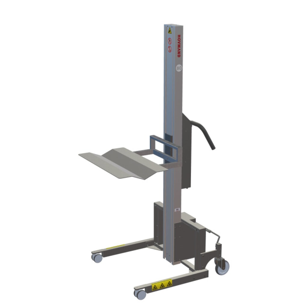 Zdjęcie produktu: Podnośnik HOVMAND z platformą Wave do rolek o masie do 50 kg, wysokość podnoszenia 1242 mm, udźwig 80 kg