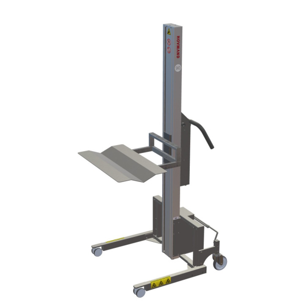 Zdjęcie produktu nr 1: Podnośnik HOVMAND z platformą Wave do rolek o masie do 80 kg, wysokość podnoszenia 1242 mm, udźwig 90 kg