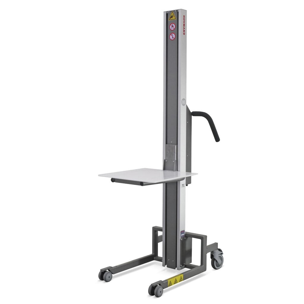Podnośnik HOVMAND z platformą z tworzywa sztucznego, zakres podnoszenia 110-2110 mm, udźwig 90 kg Zdjęcie produktu nr 1: Podnośnik HOVMAND z platformą z tworzywa sztucznego, zakres podnoszenia 110-2110 mm, udźwig 90 kg