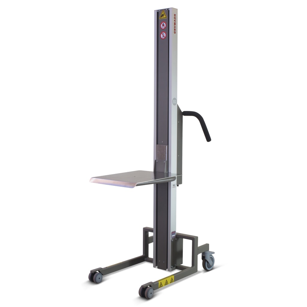 Podnośnik HOVMAND z platformą ze stali szlachetnej, zakres podnoszenia 100-1700 mm, udźwig 90 kg Zdjęcie produktu nr 1: Podnośnik HOVMAND z platformą ze stali szlachetnej, zakres podnoszenia 100-1700 mm, udźwig 90 kg