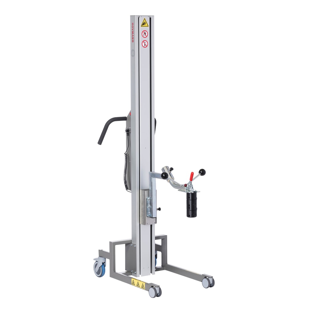 Podnośnik HOVMAND z trzpieniem do rolek o masie do 40 kg, wysokość podnoszenia 1242 mm, udźwig 80 kg Zdjęcie produktu: Podnośnik HOVMAND z trzpieniem do rolek o masie do 40 kg, wysokość podnoszenia 1242 mm, udźwig 80 kg