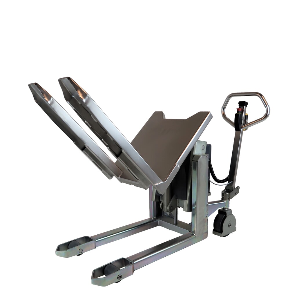 Podnośnik palet Logitilt z funkcją przechyłu, INOX, udźwig 1000 kg Zdjęcie produktu nr 3: Podnośnik palet Logitilt z funkcją przechyłu, INOX, udźwig 1000 kg