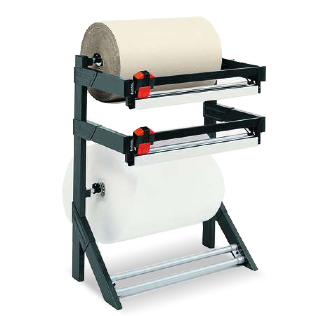 Rocholz podwójny stojak do cięcia, do wysokich obciążeń, maks. ciężar rolki 150 kg, szerokość cięcia 750 mm Zdjęcie produktu nr 1: Rocholz podwójny stojak do cięcia, do wysokich obciążeń, maks. ciężar rolki 150 kg, szerokość cięcia 750 mm