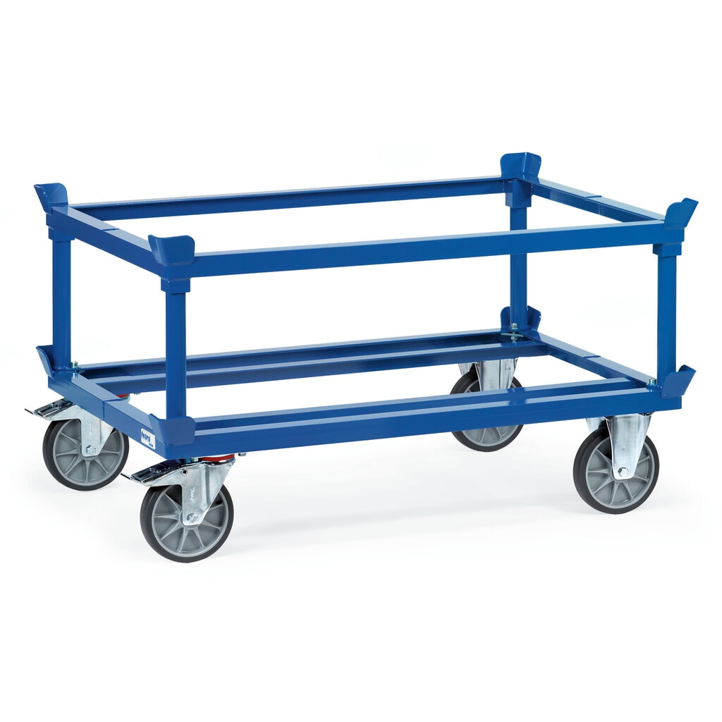 Podwozie jezdne fetra® z narożnikami, udźwig 750 kg, do palet 800 x 600 mm, ogumienie TPE Zdjęcie produktu nr 2: Podwozie jezdne fetra® z narożnikami, udźwig 750 kg, do palet 800 x 600 mm, ogumienie TPE
