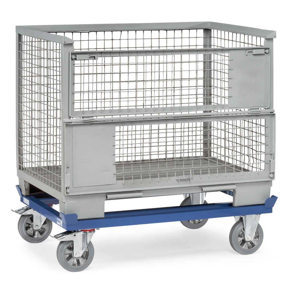Zdjęcie produktu nr 2: Podwozie jezdne fetra® z narożnikami, udźwig 1000 kg, do palet 1200 x 1000 mm, ogumienie z elastycznej pełnej gumy