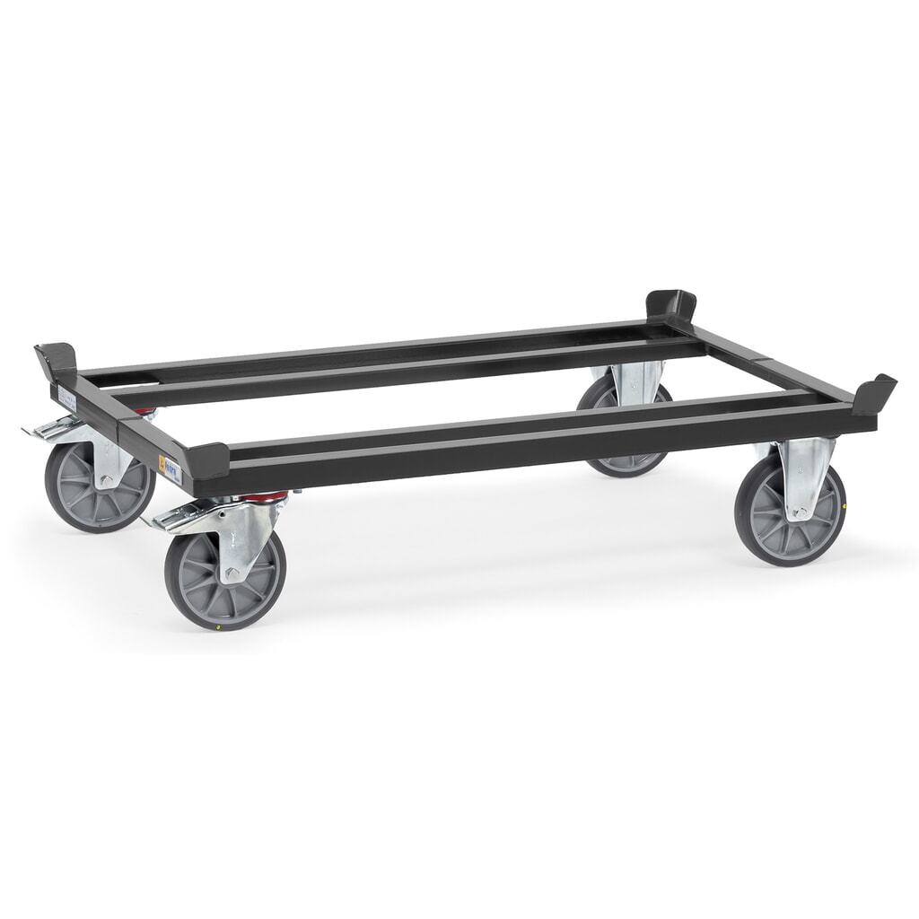 Podwozie jezdne do palet ESD fetra®, do palet o wymiarach 1200 x 1000 mm Zdjęcie produktu nr 1: Podwozie jezdne do palet ESD fetra®, do palet o wymiarach 1200 x 1000 mm
