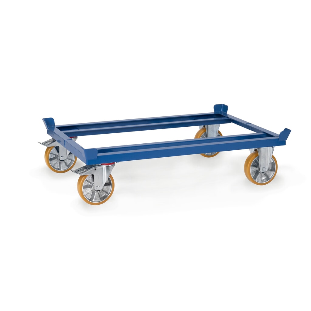 Zdjęcie produktu: Podwozie paletowe fetra®, koła z PU, udźwig 1050 kg, wymiary 1210 x 810 mm, kolor niebieski brylantowy