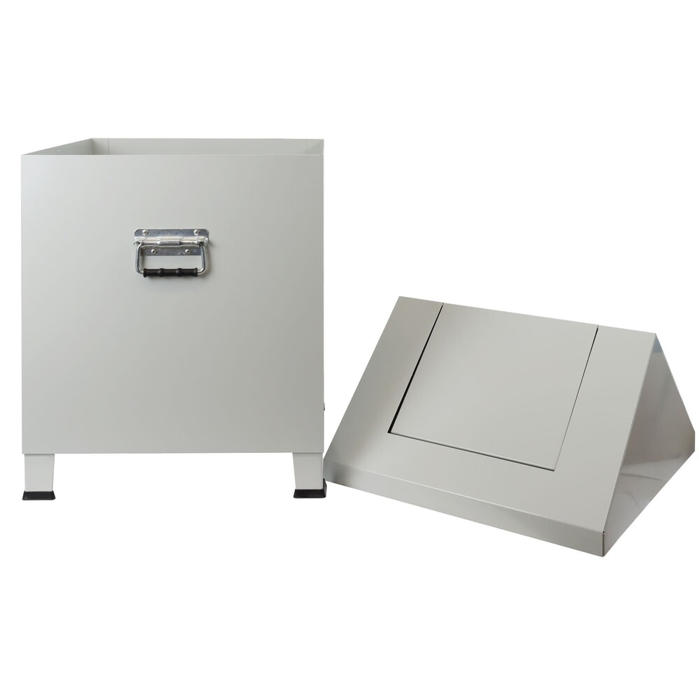 Zdjęcie produktu nr 3: Pojemnik na czyściwo HEMMDAL , wys. x szer. x gł. 680 x 400 x 400 mm, jasnoszary