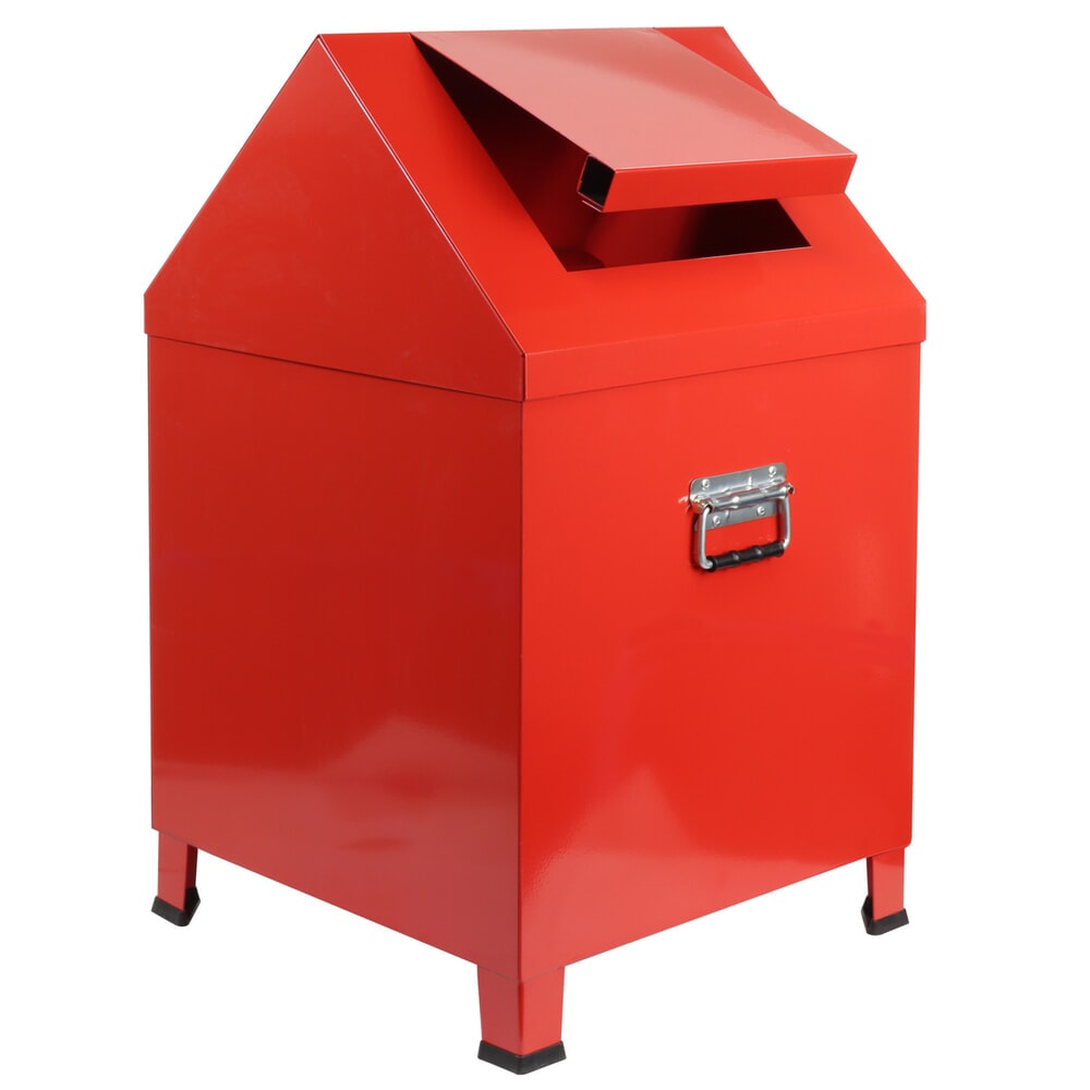 Zdjęcie produktu nr 2: Pojemnik na czyściwo HEMMDAL , wys. x szer. x gł. 680 x 400 x 400 mm, ognistoczerwony