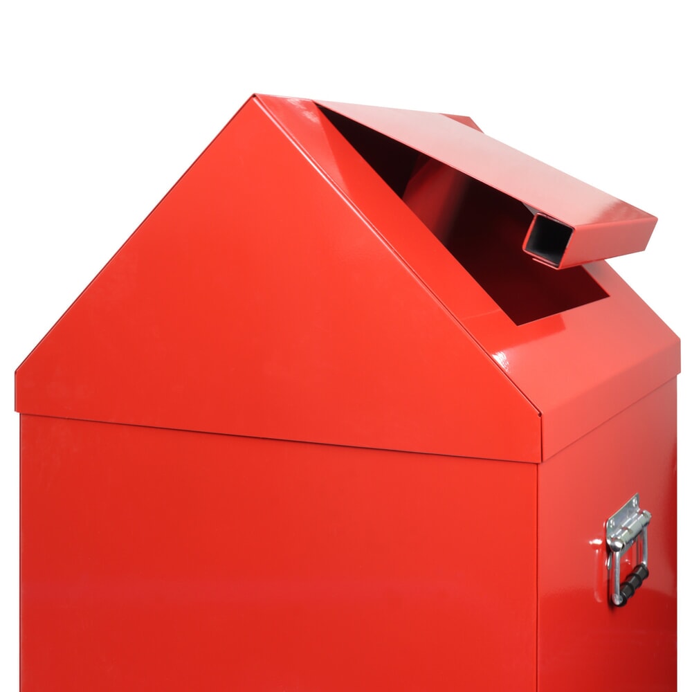 Zdjęcie produktu nr 4: Pojemnik na czyściwo HEMMDAL , wys. x szer. x gł. 680 x 400 x 400 mm, ognistoczerwony