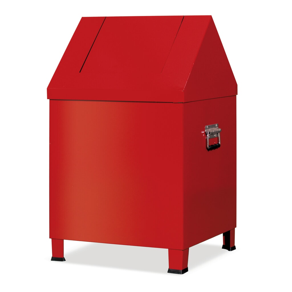 Zdjęcie produktu: Pojemnik na czyściwo HEMMDAL , wys. x szer. x gł. 680 x 400 x 400 mm, ognistoczerwony