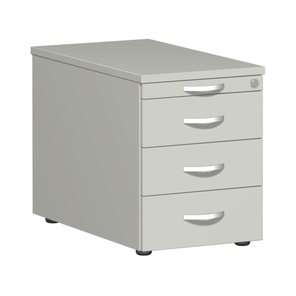 Pojemnik na kółkach Lissabon, wys. × szer. × gł. 566 × 800 × 430 mm, 3 wkłady z metalu, kolor jasnoszary Zdjęcie produktu: Pojemnik na kółkach Lissabon, wys. × szer. × gł. 566 × 800 × 430 mm, 3 wkłady z metalu, kolor jasnoszary