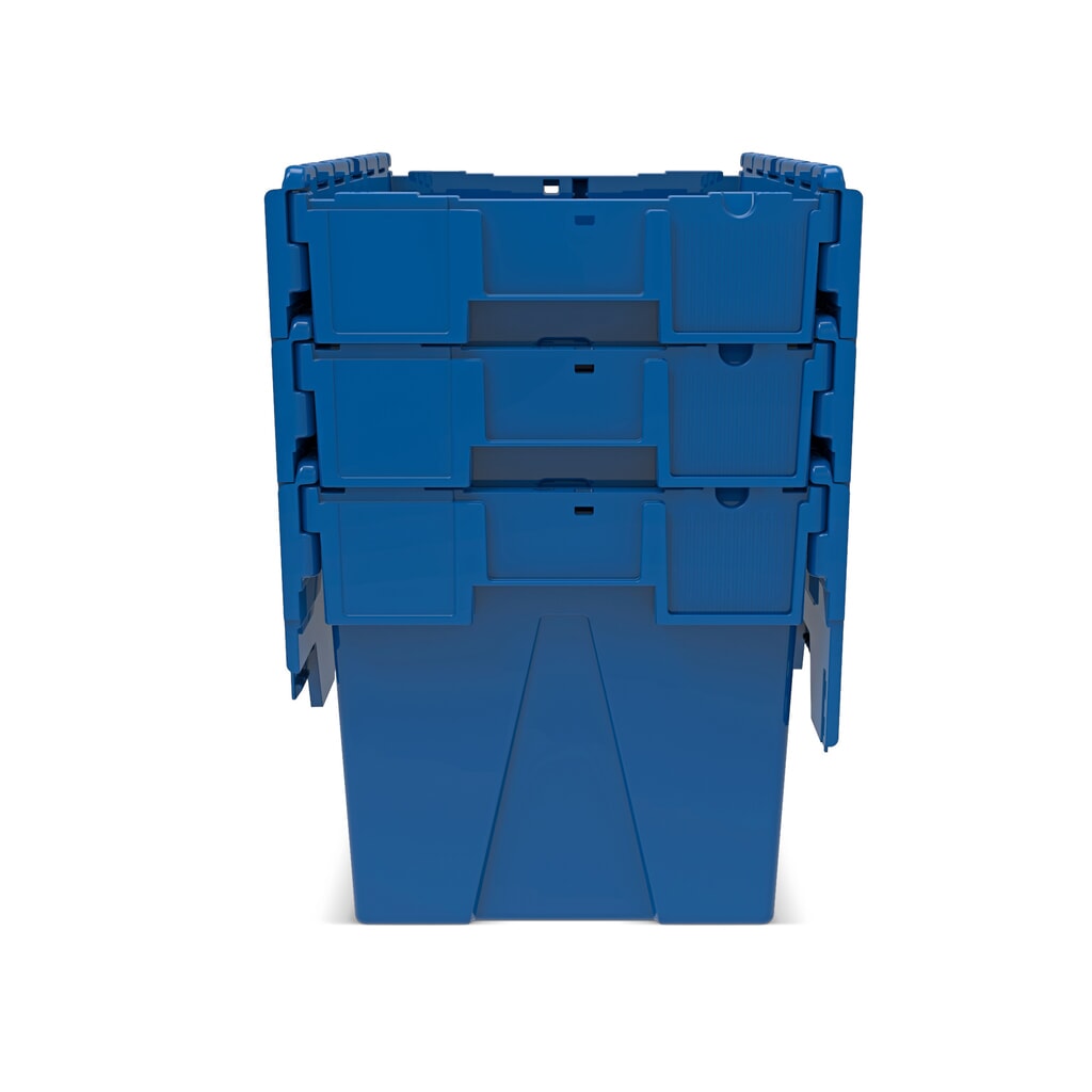 Europojemnik Alpha wykonany z PP z pokrywą, niebieski, 77 l, wys. x szer. x gł. 400 x 600 x 400 mm Zdjęcie produktu nr 8: Europojemnik Alpha wykonany z PP z pokrywą, niebieski, 77 l, wys. x szer. x gł. 400 x 600 x 400 mm