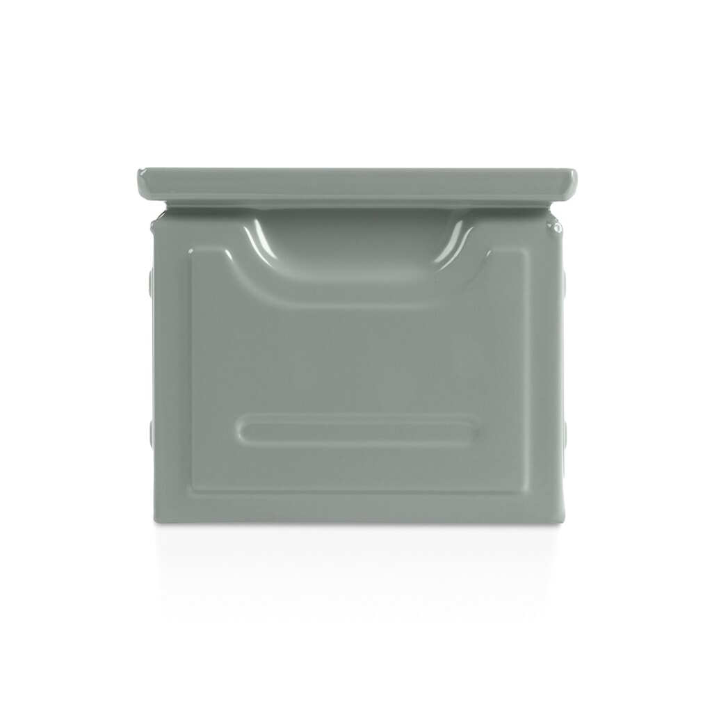 Pojemnik z otwartym frontem Fami, wys. x szer. x gł. 130 x 140 x 230 mm, blacha stalowa, kolor wiewiórczy szary, 20 op. Zdjęcie produktu nr 4: Pojemnik z otwartym frontem Fami, wys. x szer. x gł. 130 x 140 x 230 mm, blacha stalowa, kolor wiewiórczy szary, 20 op.