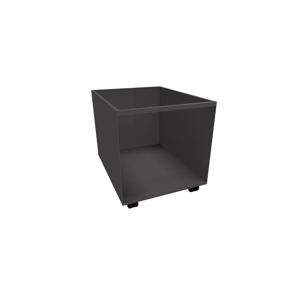 Pojemnik z wkładem z tworzywa sztucznego, mobilny, wys. x szer. x głęb. 525 x 500 x 650 mm, szary antracyt Zdjęcie produktu: Pojemnik z wkładem z tworzywa sztucznego, mobilny, wys. x szer. x głęb. 525 x 500 x 650 mm, szary antracyt