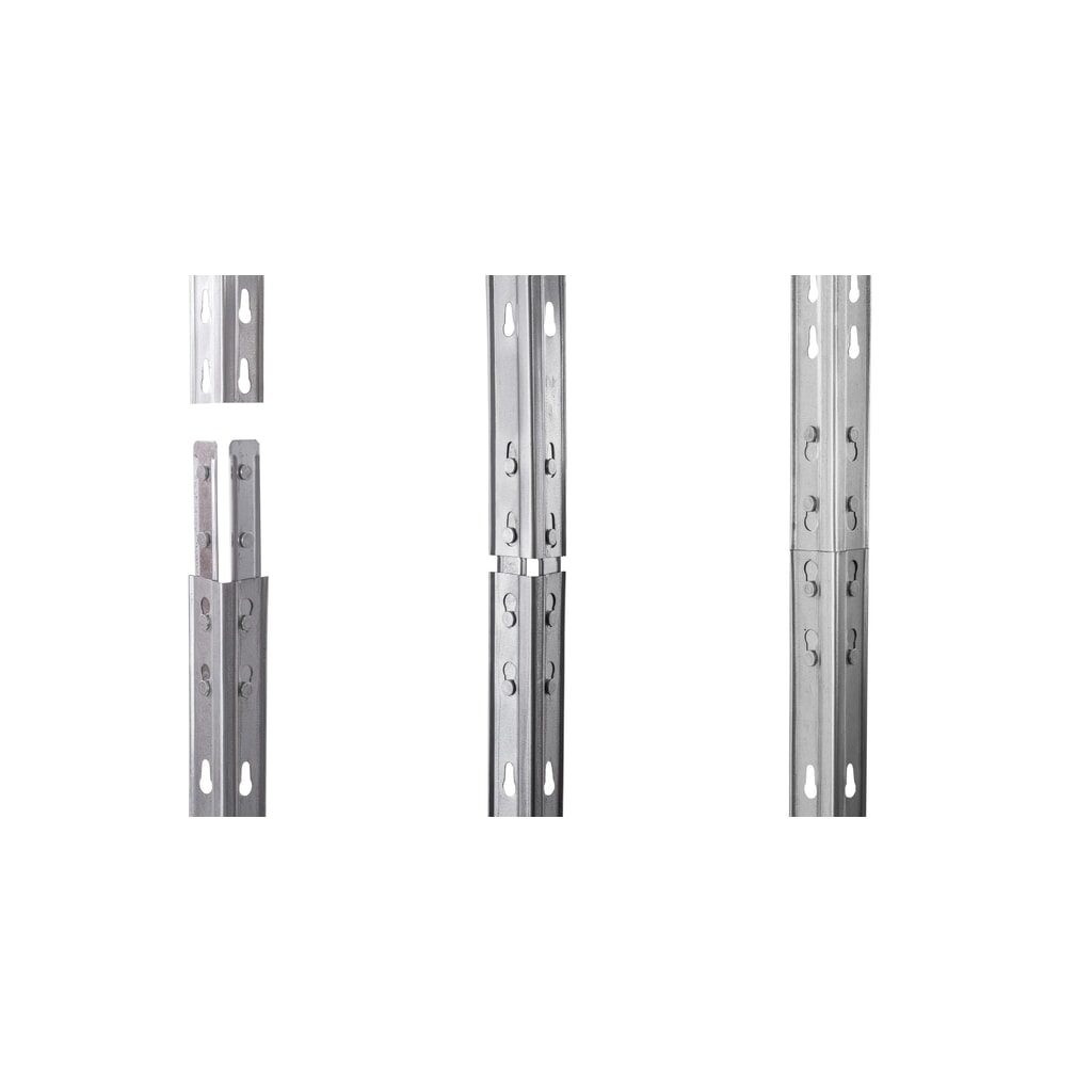 Zewnętrzny regał szerokokątny z półkami siatkowymi, wys. x szer. 1800 x 1200 x 450 mm Zdjęcie produktu nr 3: Zewnętrzny regał szerokokątny z półkami siatkowymi, wys. x szer. 1800 x 1200 x 450 mm
